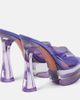 Amina Muaddi Amina Muaddi Dalida Glass PVC platform mules - 3