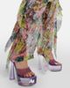 Amina Muaddi Amina Muaddi Dalida Glass PVC platform mules - 4