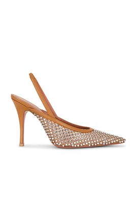 AMINA MUADDI AMINA MUADDI Felicia 100 Crystal Net Sling Pump