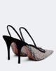 Amina Muaddi Amina Muaddi Felicia embellished mesh slingback pumps - 3