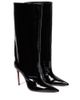Amina Muaddi Amina Muaddi Fiona patent leather knee-high boots - 1