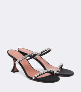 Amina Muaddi Amina Muaddi Gigi crystal-embellished satin mules