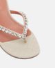 Amina Muaddi Amina Muaddi Gigi embellished canvas thong sandals - 3