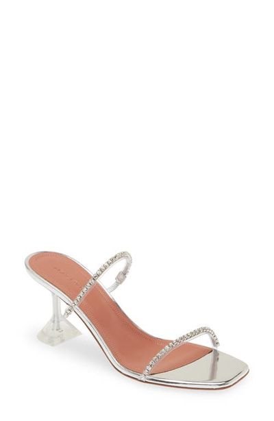 Amina Muaddi Amina Muaddi Gilda Crystal Strap Slide Sandal