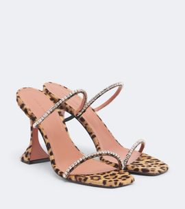 Amina Muaddi Amina Muaddi Gilda embellished calf hair mules
