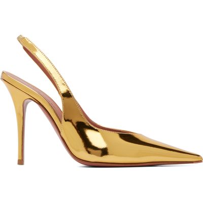 Amina Muaddi Amina Muaddi Gold Anok Sling 105 Heels