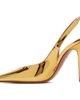 Amina Muaddi Amina Muaddi Gold Anok Sling 105 Heels - 3