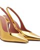 Amina Muaddi Amina Muaddi Gold Anok Sling 105 Heels - 4