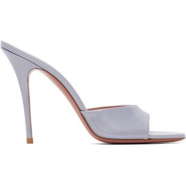 Amina Muaddi Amina Muaddi Gray Elodie Slipper 105 Heeled Sandals