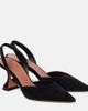 Amina Muaddi Amina Muaddi Holli 70 suede slingback pumps - 1
