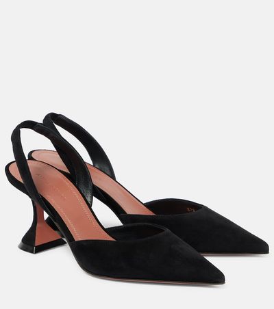 Amina Muaddi Amina Muaddi Holli 70 suede slingback pumps