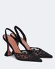 Amina Muaddi Amina Muaddi Holli embellished mesh slingback pumps - 1
