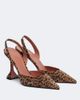 Amina Muaddi Amina Muaddi Holli leopard-print suede slingback pumps - 1