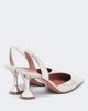 Amina Muaddi Amina Muaddi Holli mirrored leather slingback pumps - 4
