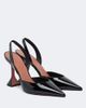 Amina Muaddi Amina Muaddi Holli patent leather slingback pumps - 1