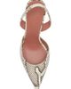 Amina Muaddi Amina Muaddi Holli Snakeskin Embossed Slingback Pump - 5