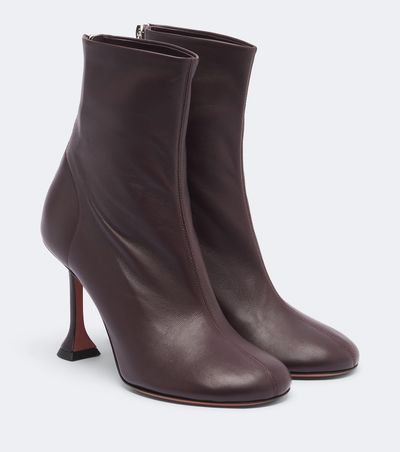 Amina Muaddi Amina Muaddi Iris leather ankle boots