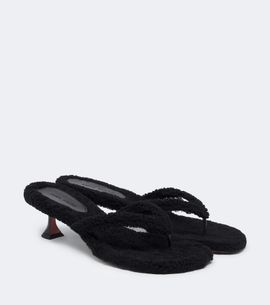 Amina Muaddi Amina Muaddi Juliette shearling thong sandals