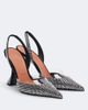 Amina Muaddi Amina Muaddi Lara embellished suede slingback pumps - 1