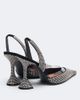 Amina Muaddi Amina Muaddi Lara embellished suede slingback pumps - 4