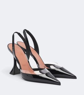 Amina Muaddi Amina Muaddi Lara patent leather slingback pumps