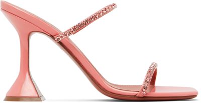 Amina Muaddi Amina Muaddi Pink Gilda Slipper 95 Heeled Sandals