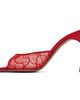 Amina Muaddi Amina Muaddi Red Alexa Lace 95 Heeled Sandals - 3