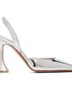 Amina Muaddi Amina Muaddi Silver Holli Sling 95 Heels - 1