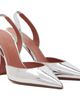 Amina Muaddi Amina Muaddi Silver Holli Sling 95 Heels - 4