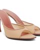 Amina Muaddi Amina Muaddi SSENSE Exclusive Beige Alexa Mesh Slipper 95 Heeled Sandals - 4