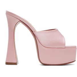 Amina Muaddi Amina Muaddi SSENSE Exclusive Pink Dalida Slipper 140 Heeled Sandals