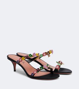 Amina Muaddi Amina Muaddi Vittoria embellished satin mules
