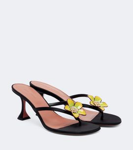 Amina Muaddi Amina Muaddi Vittoria embellished satin thong sandals