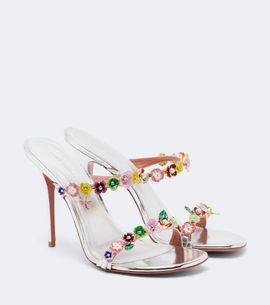 Amina Muaddi Amina Muaddi Vittoria floral embellished sandals