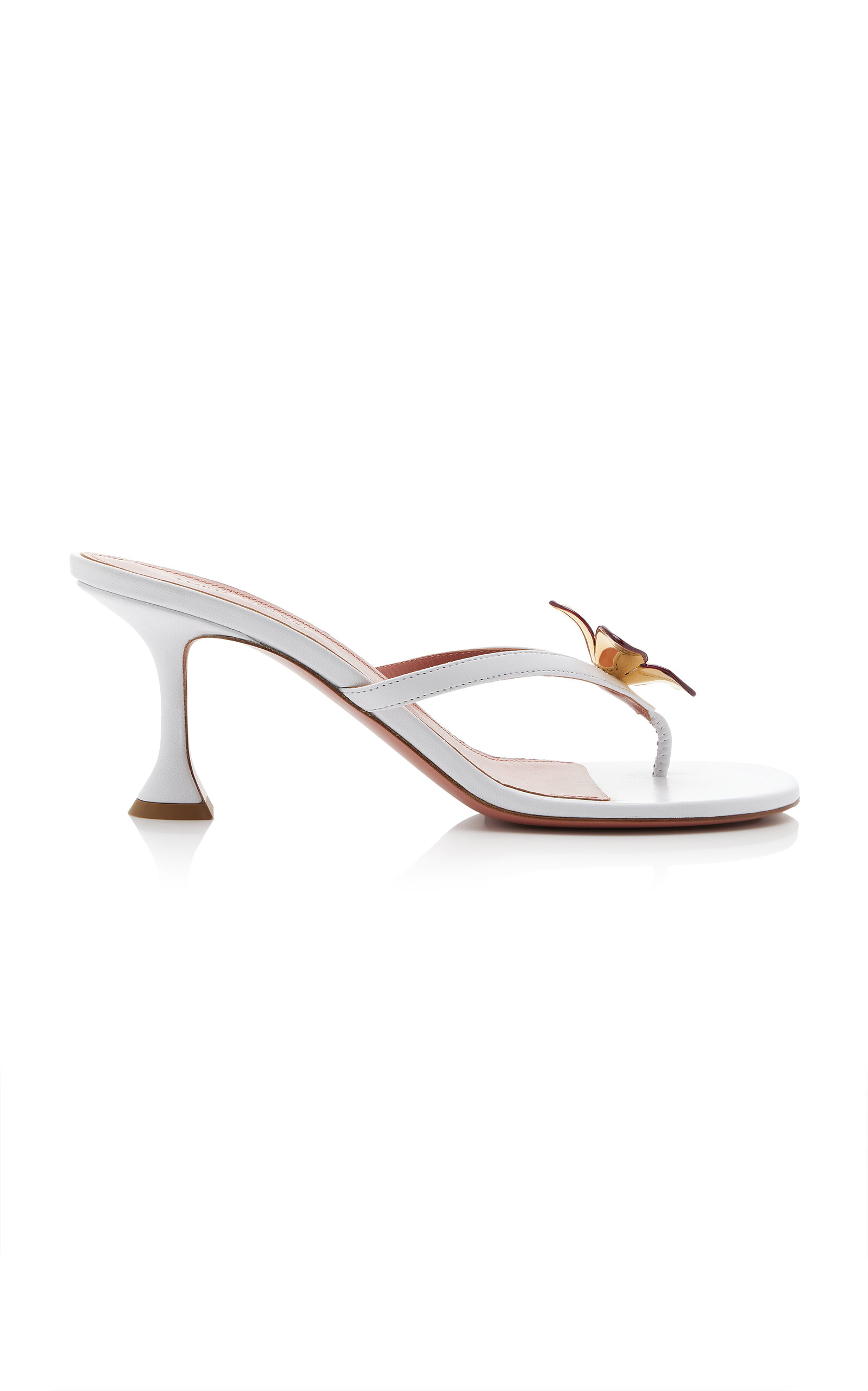 Amina Muaddi Amina Muaddi Vittoria Thong Leather Slippers