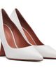 Amina Muaddi Amina Muaddi White Ami Pump 95 Heels - 4