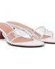 Amina Muaddi Amina Muaddi White Andreea Glass Slipper 45 Heeled Sandals - 4