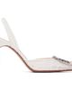 Amina Muaddi Amina Muaddi White Camelia Lace Sling 90 Heels - 1