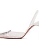 Amina Muaddi Amina Muaddi White Camelia Lace Sling 90 Heels - 3