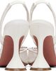 Amina Muaddi Amina Muaddi White Rosie Lace Sling 95 Heels - 2