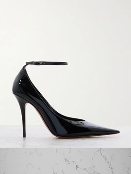 AMINA MUADDI Anok 105 patent-leather point-toe pumps
