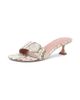 Amina Muaddi Women's Andreea 45MM Snake-Embossed Leather Mules - 2