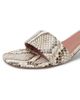 Amina Muaddi Women's Andreea 45MM Snake-Embossed Leather Mules - 5