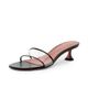 Amina Muaddi Women's Andreea Glass 45MM PVC & Leather Mules - 2