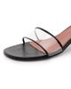 Amina Muaddi Women's Andreea Glass 45MM PVC & Leather Mules - 5