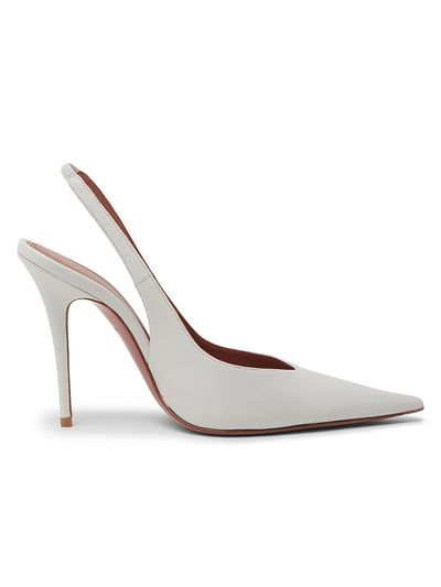 Amina Muaddi Women's Anok 105MM Leather Slingback Pumps