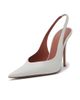 Amina Muaddi Women's Anok 105MM Leather Slingback Pumps - 2