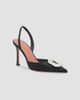 Amina Muaddi Women's Camelia 90MM Embellished Satin Slingback Pumps - 3