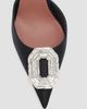 Amina Muaddi Women's Camelia 90MM Embellished Satin Slingback Pumps - 5