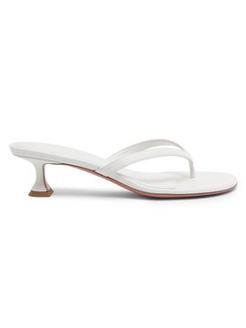 Amina Muaddi Women's Juliette 45MM Leather Thong Sandals